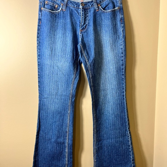 Vintage Bongo Flare Jeans Juniors 11 Y2K Low Rise Distressed Retro Denim Grunge - Picture 10 of 10